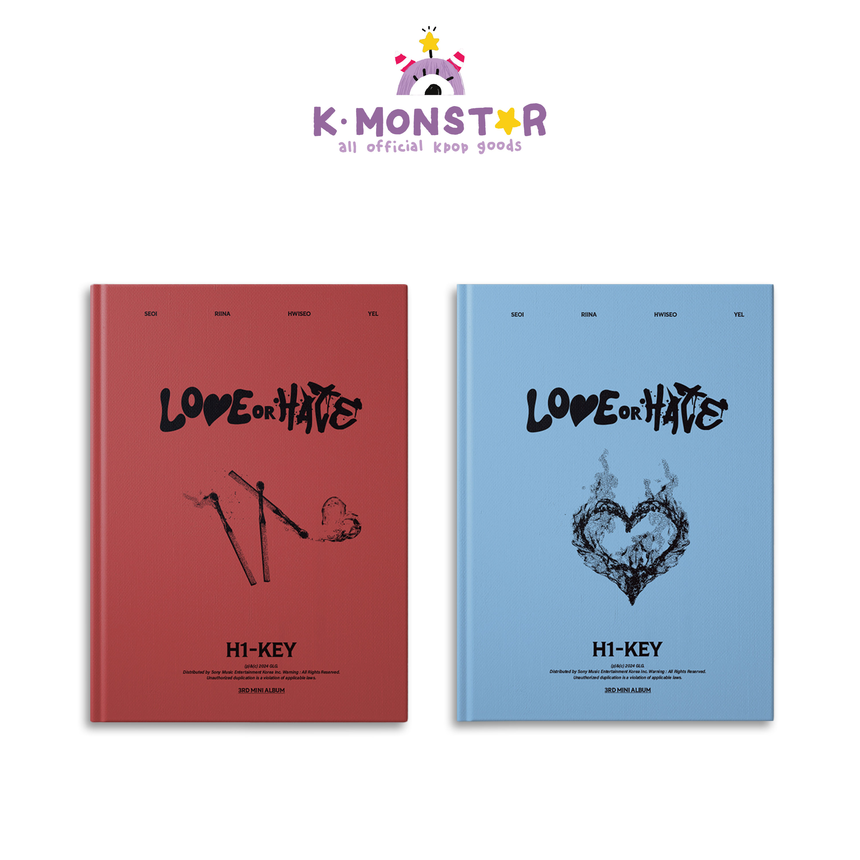 【楽天市場】[SET] H1-KEY 3rd Mini Album [LOVE or HATE] 2種 SET：K-MONSTAR