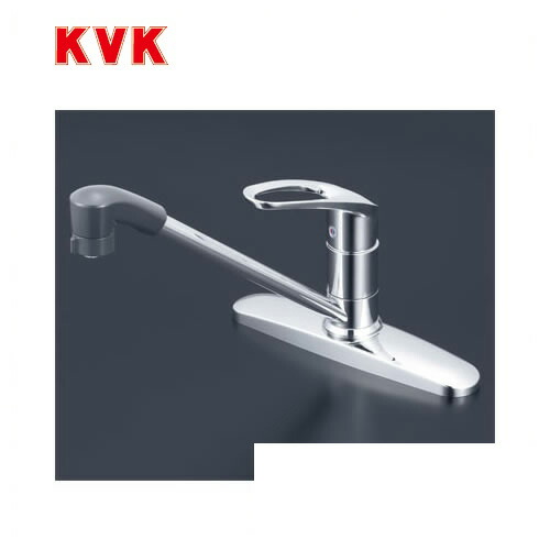 [KM5091ZTF] KVK キッチン水栓 流し台用シングルレバー式シャワー付混合栓 ツーホールタイプ 2穴 【送料無料】 おしゃれ