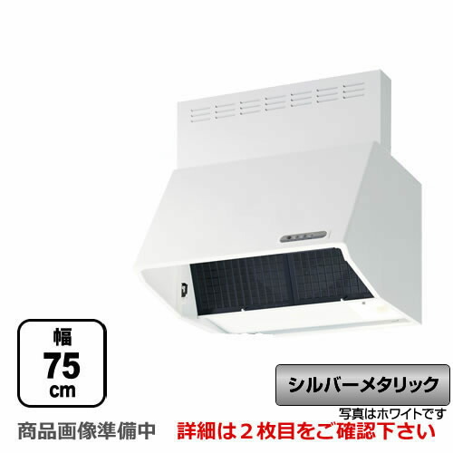 [BDRL-4HL-751-SI]富士工業 レンジフード スタンダード シロッコファン 間口：750mm BL IV型相当風量 スロットフィルタ 総高さ600mm前幕板付属 シルバーメタリック 【送料無料】｜家電のネイビー