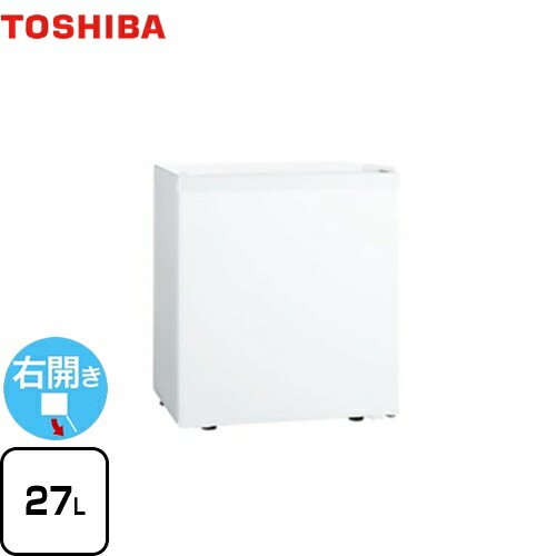 [GR-HB30PT-WU] 東芝 冷蔵庫 右開きタイプ 容量27L 1ドア冷蔵庫 【1～2人向け】 【小型】 ホワイト 【送料無料】【特別配送】【代引不可】｜家電のネイビー