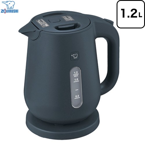 [CK-VB12-BM] 象印 電気ケトル・ポット 電気ケトル 定格容量（L）：1.2L 大容量タイプ 消費電力湯沸かし時（W）：1300 ソフトブラック 【送料無料】