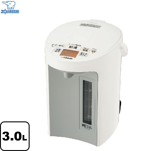 [CV-GV30-WA] マイコン沸とう VE電気まほうびん 象印 電気ケトル・ポット 電気ポット 優湯生 容量：3.0L 消費電力湯沸かし時（W）：905 交流100V 50/60Hz ホワイト 【送料無料】