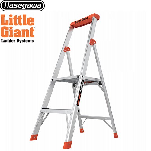 [LG-15272] Little Giant　フリップエヌライト 長谷川工業 はしご・脚立 段数：2段 最大使用質量：136kg 折りたたみ収納可 【送料無料】【直送 代引・土日祝配送・時間指定 不可】｜家電のネイビー