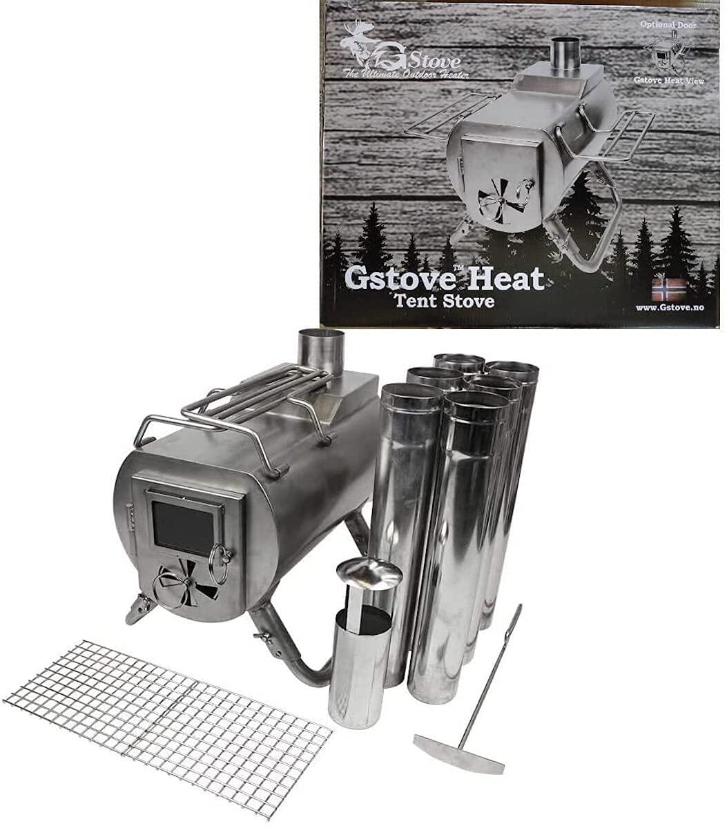 ジーストーブ G-Stove Heat View 本体書き割り 小型 軽さ 薪暖房器 錆 ステンレス鋼 パウダーコンパクト 折りたたみ 納める ソロキャンプ 身寄り 天幕 丸焼き 膳立て 耐熱 【国内定め事品】