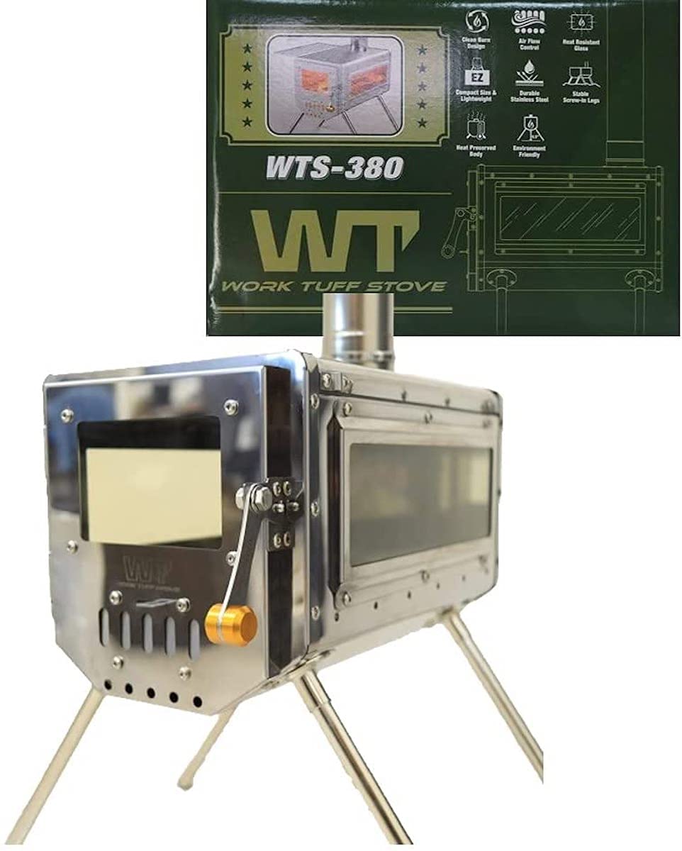 細工物 手ごわい 暖房器 WTS380 両面硝子窓ひな形 work tuff stove 380 本体書き割り 小型・軽さ薪暖房器 薪暖房器 熱・錆に揺るぎないステンレス鋼製 パウダーコンパクトに折りたたみ納める 耐熱硝子窓付 煖炉 【国内定め事品】