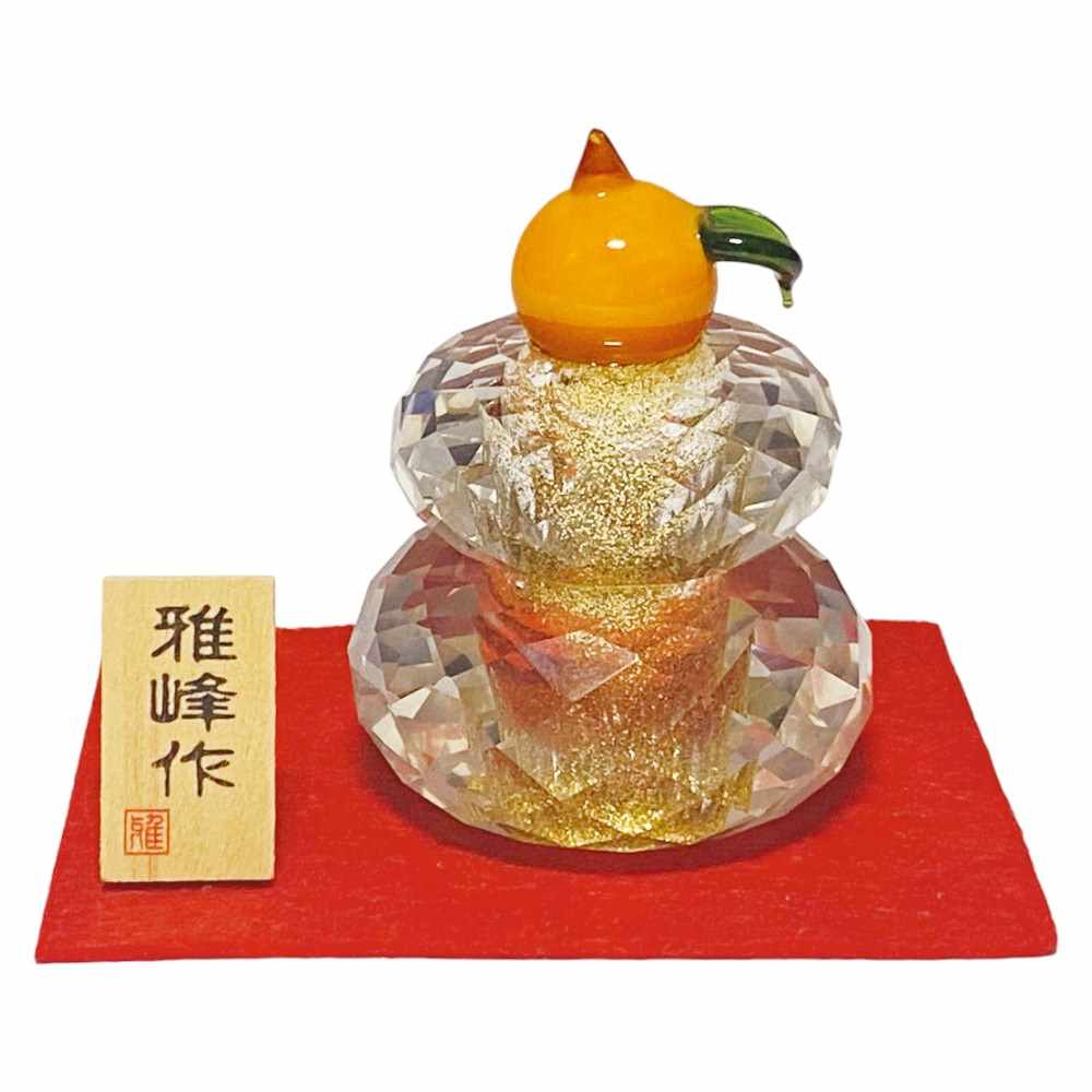 クリスタル鏡餅 楽天市場】N60 クリスタル鏡餅雅峰作 手造りガラス鏡餅 迎春 新年 : お