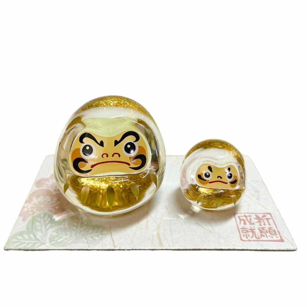 楽天市場】ガラス 置物 達磨 ダルマ 小さい/ だるま (大) 金 硝子飾り