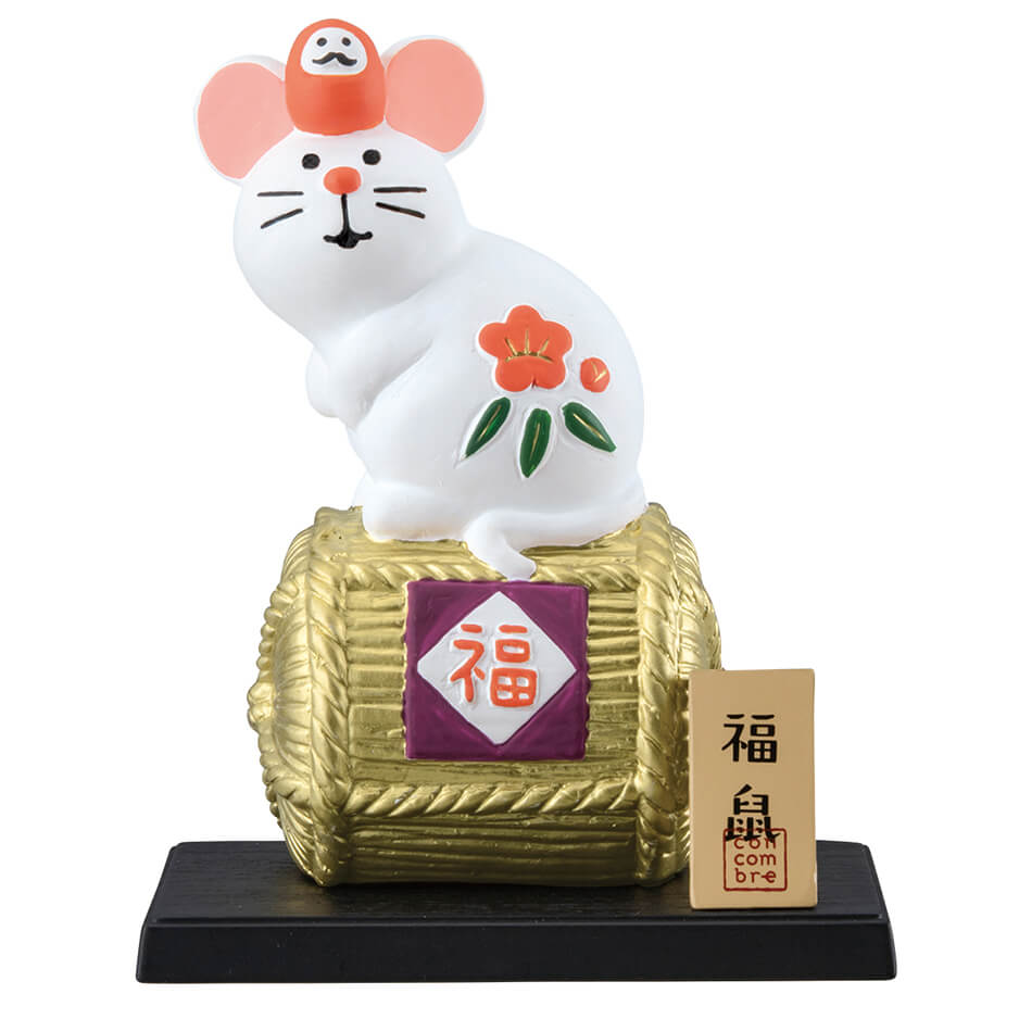 楽天市場 干支 置物 子 ねずみ 干支飾り 福俵ねずみ 年 粗品 販促 景品 縁起 町内会 敬老会 神社 寺社 年末 年始 家庭用 業務用 美濃のちゃわん屋さん 古林恩羅院