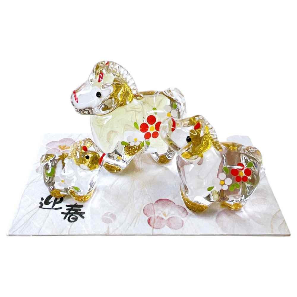 楽天市場】干支 午 置物 馬 うま 2026年/ 風水ビードロ 福午（玉