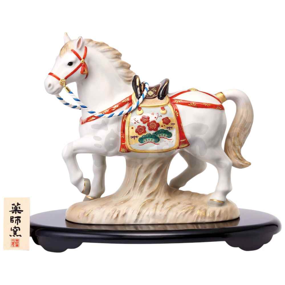 和田碧玉 馬 干支 午 Amazon.co.jp: 干支 午 置物 馬 うま 2026年/ 錦彩招福午(天翔