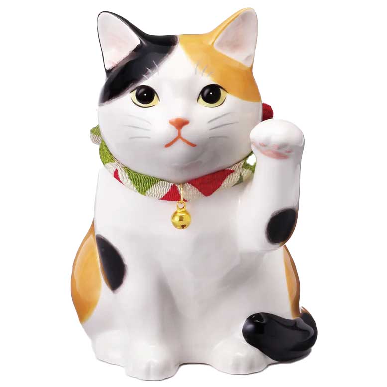招き猫 置物 まねきねこ/ うちの招き猫(みけ) /開店祝い 開運招福 縁起物 lucy cat プレゼント 贈り物