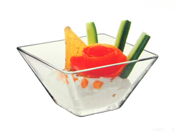 ガラス 鉢/ モディ スクエアボウル8cm /業務用 家庭用 パーティー おもてなし 記念日 前菜 サラダ 涼風 おかず デザート フルーツ シンプル画像