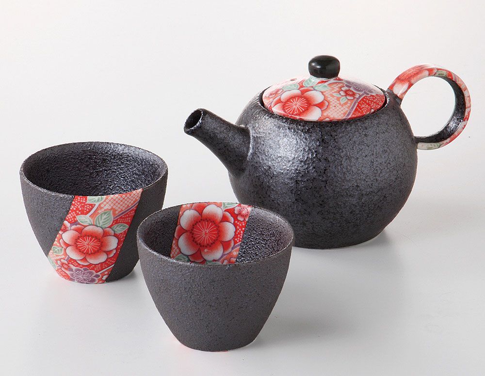 ラッピング無料/ 京友禅 ミニポット茶器 /ギフト 贈り物 プレゼント 敬老の日　新築祝い 引き出物 母の日 父の日