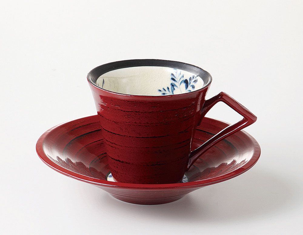 ラッピング無料 漆陶そう吉 コーヒーc s シダ根来(赤) ギフト 贈り物 プレゼント 敬老の日 新築祝い 引き出物 母の日 父の日