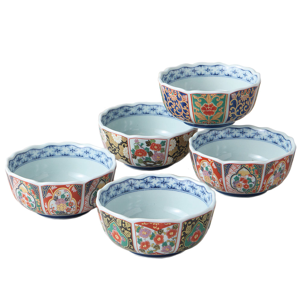 孔明 陶器の皿 5枚セット 木箱付き　有田焼　肥前のうつわ 新品未使用品】木箱付き 有田焼 染付 孔明窯 茶器セット 急須