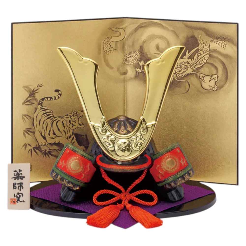 こどもの日　兜　カブト　アンティーク 楽天市場】五月人形 コンパクト 陶器 小さい 兜 かぶと/ 金爛