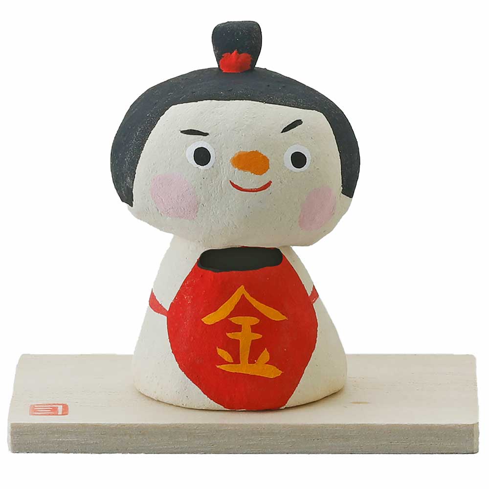 五月人形 男の子 鯛 しあわせ 健康 お祝い めでたい 陶人形 置物 五月人形 コンパクト 陶器 小さい おとぎ話 金太郎/ 兜もち金