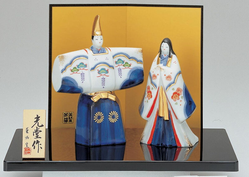 立雛 御所大 　コンパクト 雛人形 ひな人形 出産祝い 初節句 小さい　即発送可 楽天市場】雛人形 コンパクト 陶器 小さい 可愛い ひな人形/ 染