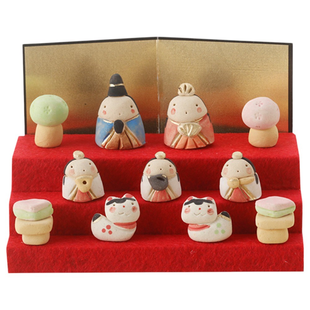 楽天市場】雛人形 コンパクト 陶器 小さい 可愛い ひな人形/ 染絵弥生