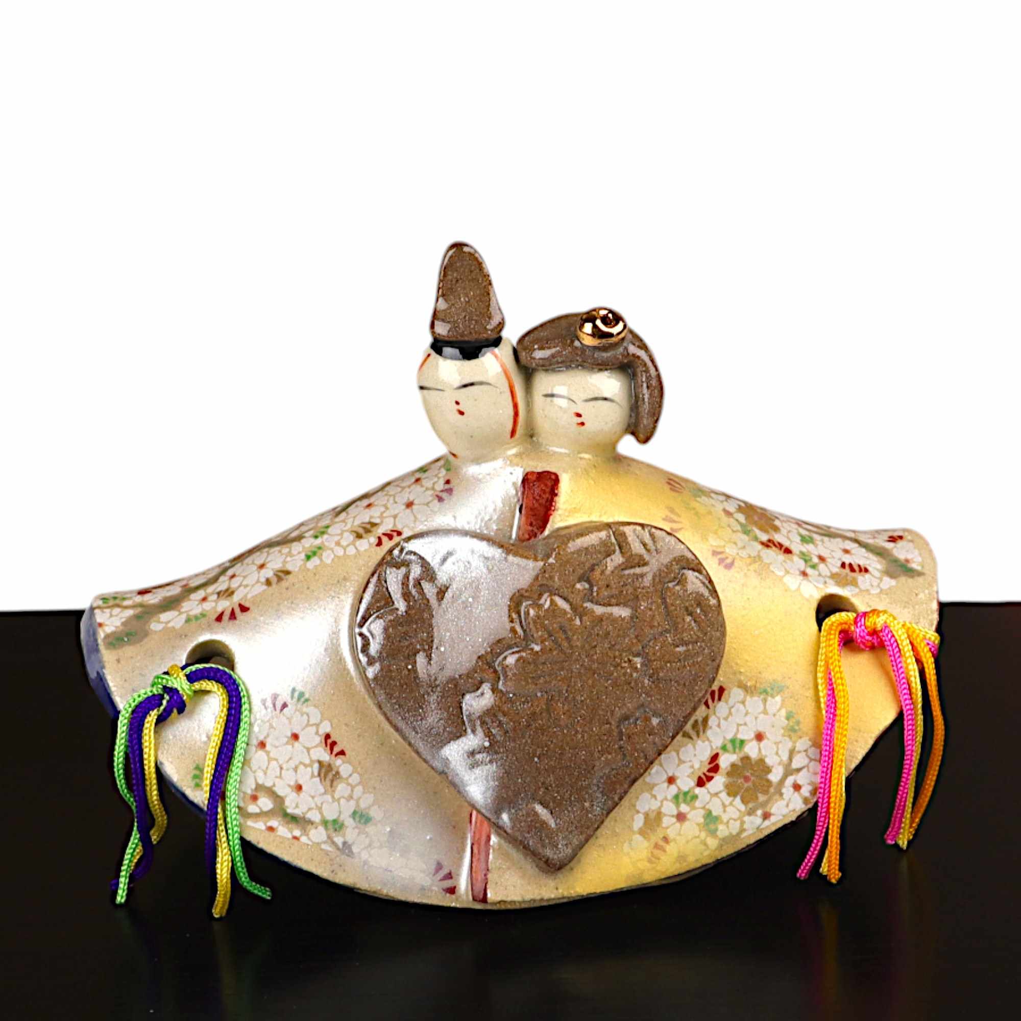 楽天市場】雛陶人形飾台雛2段 羽田桂子作 常滑焼雛 ひな人形 雛人形