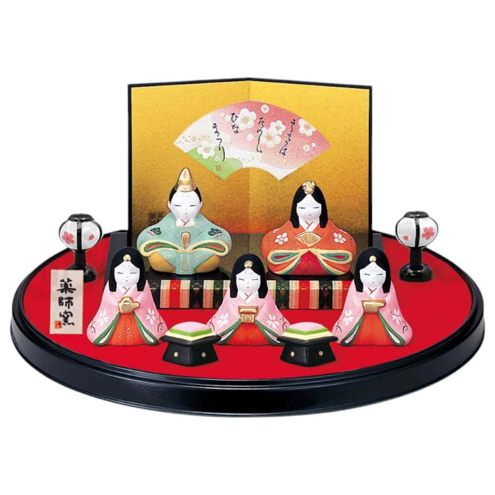 楽天市場】雛人形 コンパクト 陶器 小さい 可愛い ひな人形/ 平安洛中