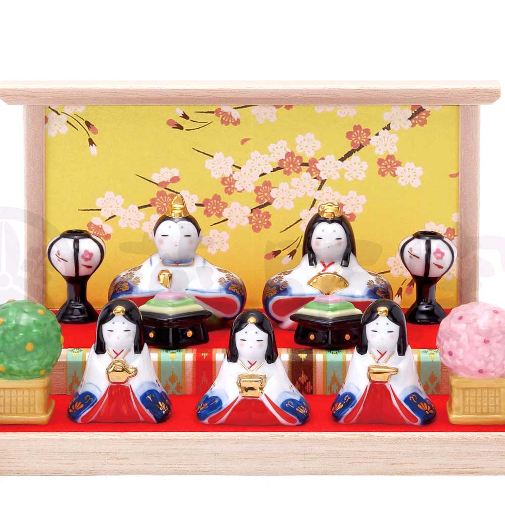 楽天市場】雛人形 コンパクト 陶器 小さい 可愛い ひな人形/ 染