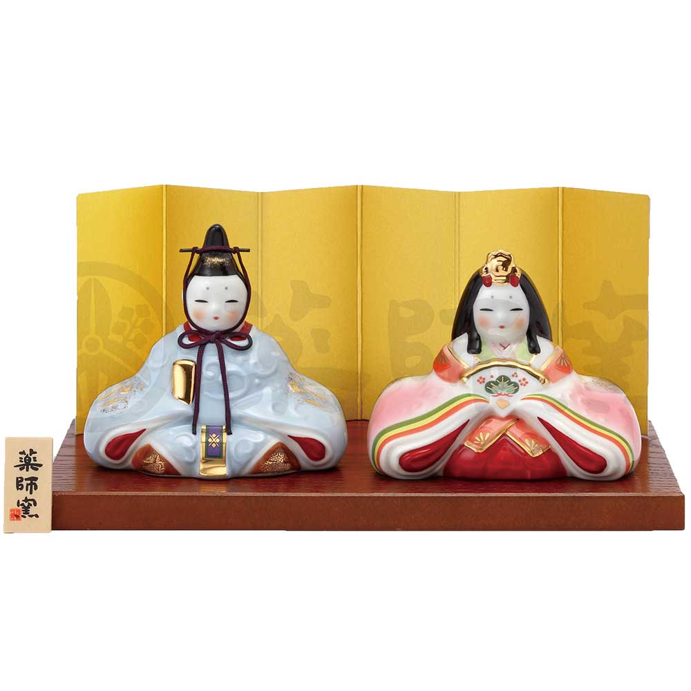 楽天市場】雛人形 コンパクト 陶器 小さい 可愛い ひな人形/ 染絵