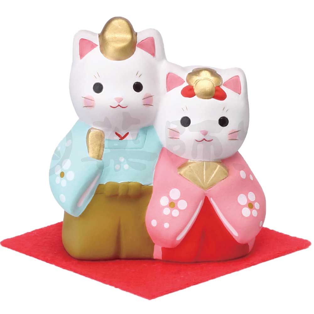 bunipuni  ネコお雛様セット DECOLE デコレ コンコンブル 猫のおひなさま 和菓子 ペア 縁起