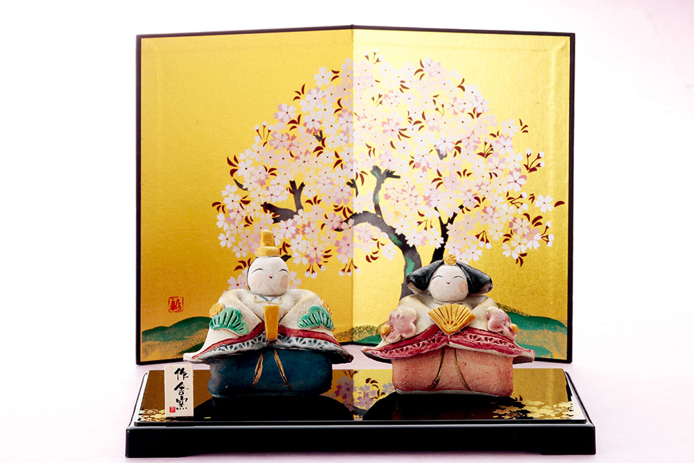 絶品 コンパクト飾り 雛人形 コンパクト 雛飾り おひな様 お雛様 初節句 ミニチュア ひさみ窯作 平安雅手作り座雛 人形師の手造り雛人形 ひな人形 可愛い 小さい 陶器 Dgb Gov Bf