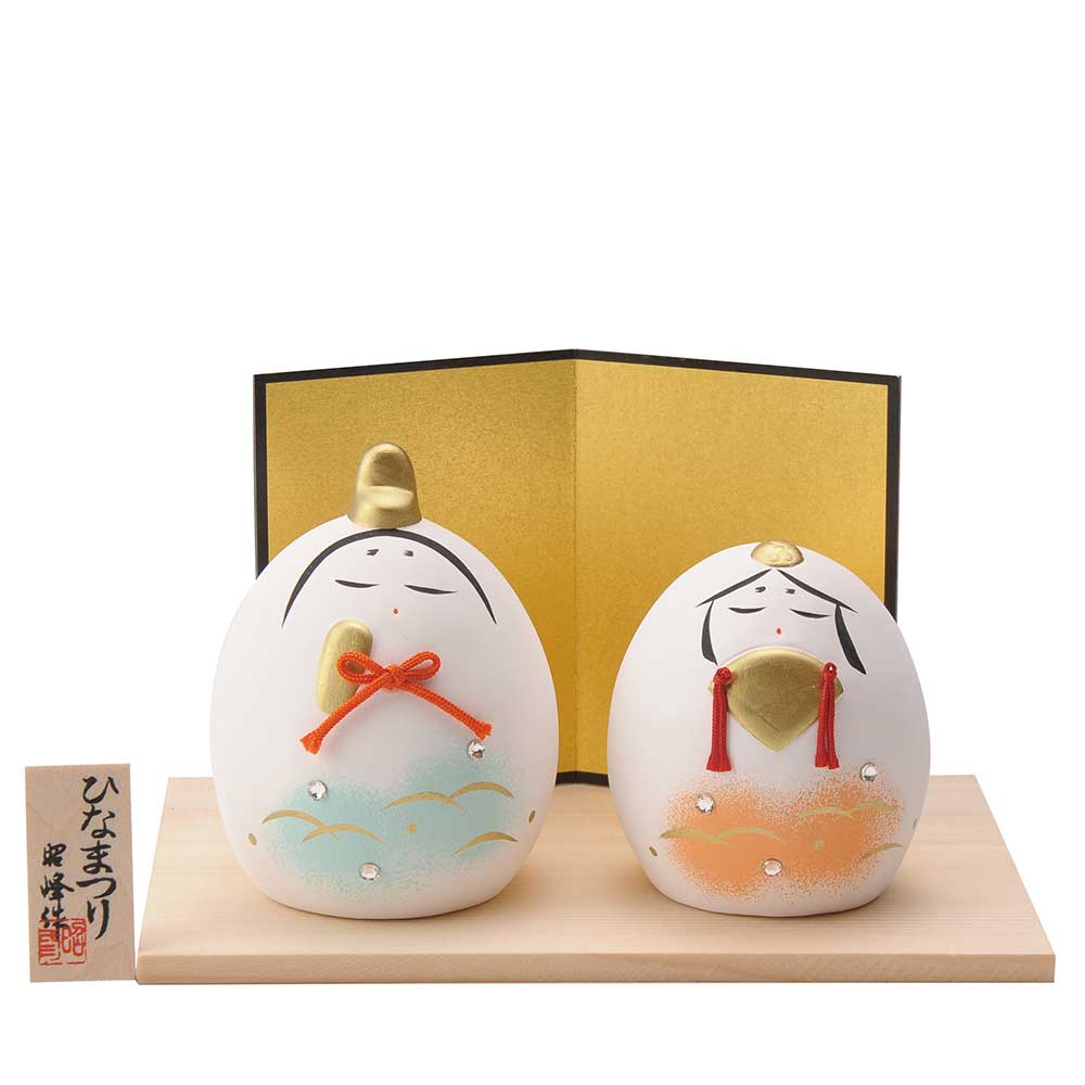 市場 雛人形 絵皿飾り コンパクト 小さい 人形師の手作りひな人形 ひさみ窯作 陶器 可愛い 雛