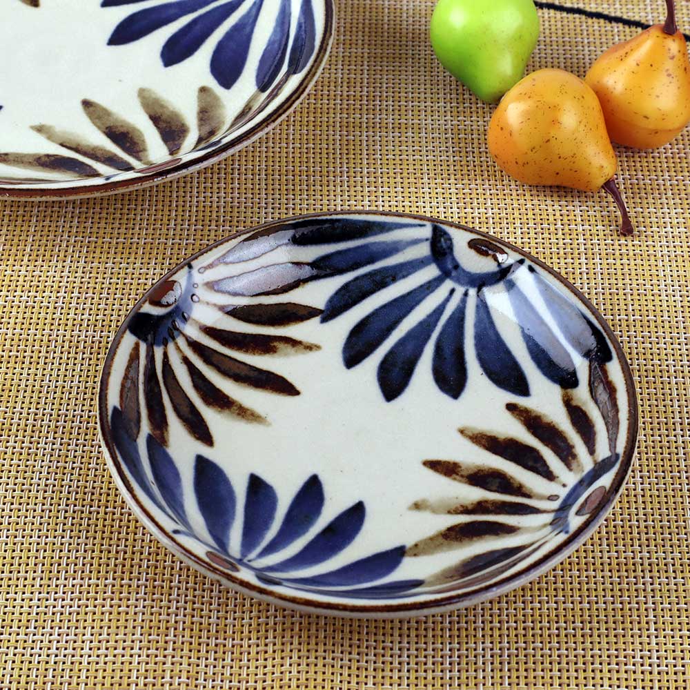 楽天市場】染付朝顔風鈴 団扇型皿 ＜和食器 / 取り皿 / 染付