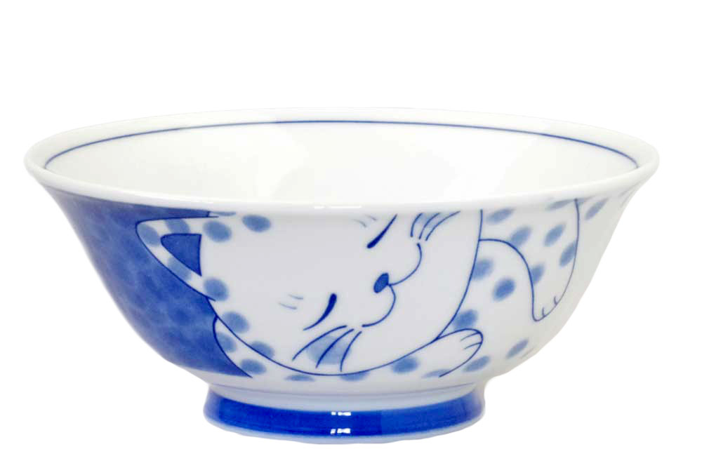 楽天市場 軽量 薄手 中華 どんぶり ラーメン 丼 ねこちぐらブチ 19cm麺鉢 猫 ネコ 可愛い 家庭用 和み 癒やし 和食器 美濃のちゃわん屋さん 古林恩羅院