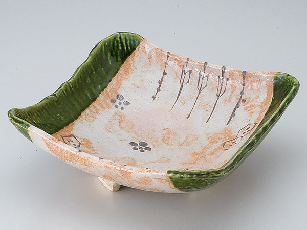 和食器 盛り込み鉢/ 織部10.0角鉢 /大鉢 盛り鉢 盛り皿 大皿料理 業務用 Serving Bowl