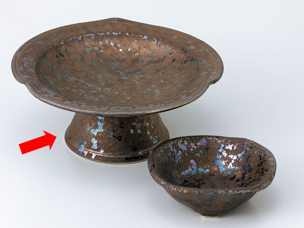 楽天市場】日本製 刺身皿 有田焼き 南蛮ルリ 高台向付け＆千代口