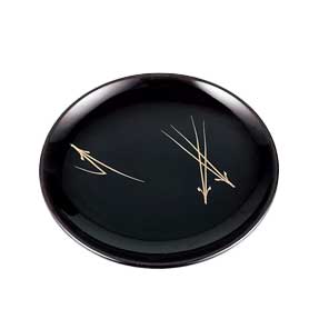 会津漆器 茶托 5枚組 丸皿/ 溜 4.5丸銘々皿 松葉 5枚組 /来客 おもてなし 接客 4,816円