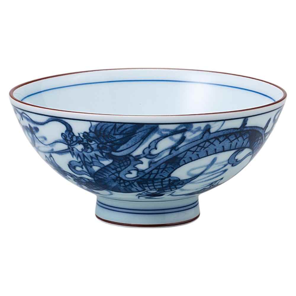 伏見稲荷大社 茶碗 青い龍の陶器の器 直径約 中サイズ 伏見稲荷大社 茶碗 青い龍の陶器の器 直径約 中サイズ