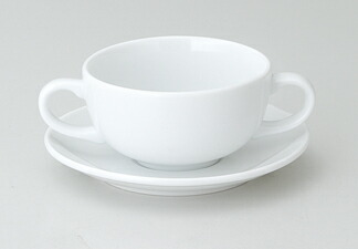 楽天市場】フォンテ 両手 スープカップ＆ソーサー 270cc 碗皿 白い食器