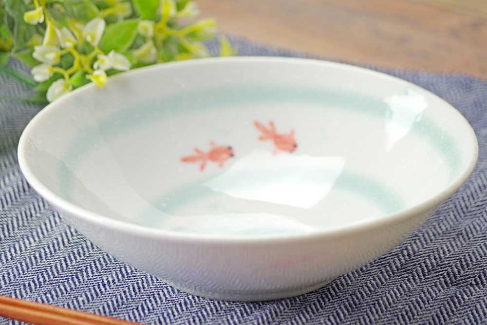 金魚　小皿　4枚 食器 金魚 清涼/ すいすい金魚 3.0皿 /小皿 タレ皿 薬味皿 夏の