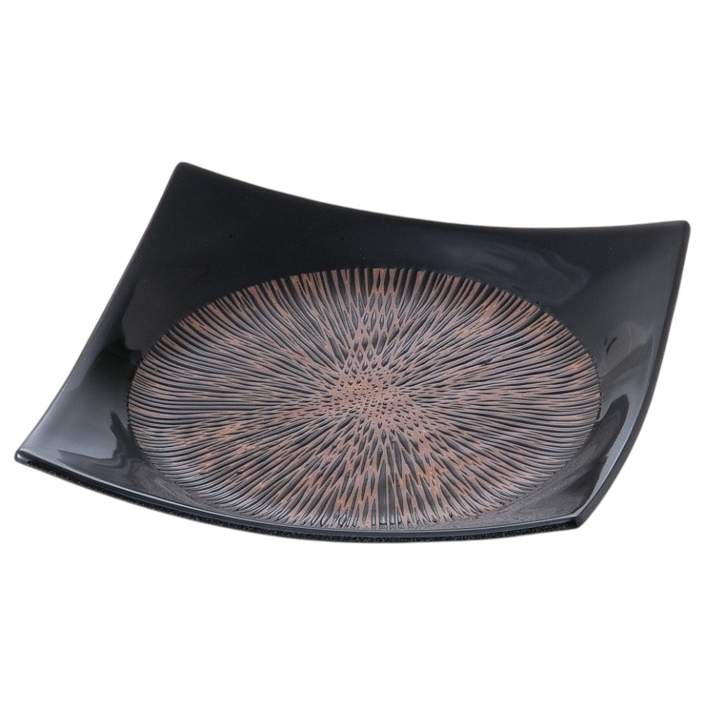 皿 大皿 黒釉10号皿 31cm おしゃれ 和食器 業務用 有田焼 22d17659-739 黒波目楕円特大皿 - おとなの和食器屋 さんすい通販本店