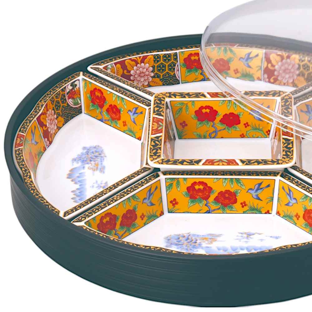 楽天市場】オードブル 容器 おしゃれ 陶器 回転式 フードカバー 付き