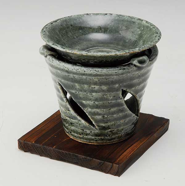 香炉 陶器 京織部 人気ブランドを 茶香炉 贈り物 プレゼント アロマ 与え 箱入り