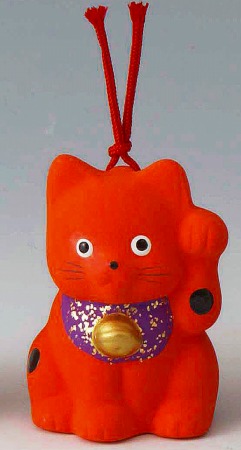 楽天市場】彩耀 おみくじ招き猫土鈴（ 右手・金）7668 : 和食器と和