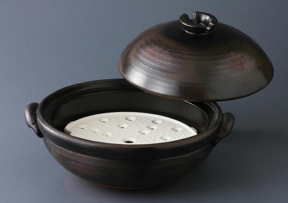 土鍋/ 鉄釉9.0蒸し鍋（サナ付） /おしゃれ 業務用 家庭用 9,669円