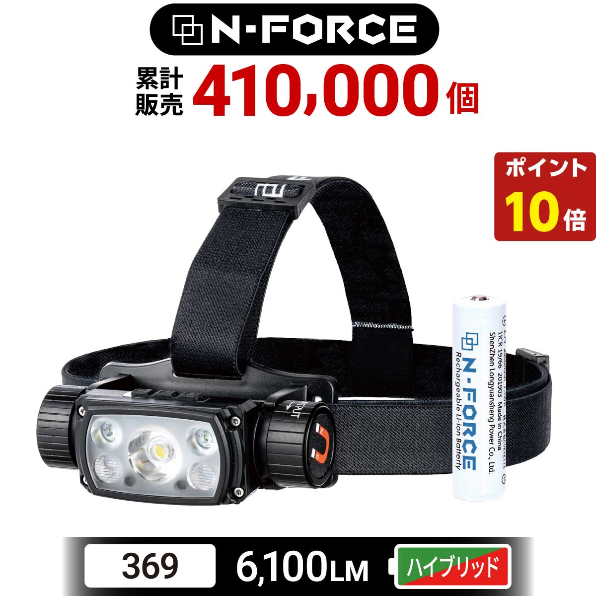 楽天市場】ヘッドライト LED 充電式 LEDヘッドランプ 1000