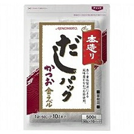 AJINOMOTO　味の素　本造りだしパックかつお金ラベル　500g×12袋 12,160円