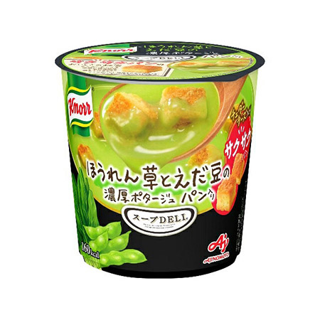 味の素 クノール スープdeli ほうれん草とえだ豆の濃厚ポタージュ パン入り 容器入 33 6g 48個 Fitzfishponds Com