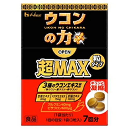 ハウス食品 ウコンバナの力 超ＭＡＸ 粒手合い 箱＜７回分＞ 7.0ｇ×24個