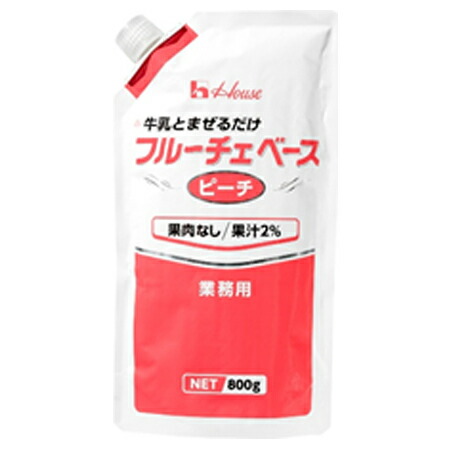 ハウス食品　業務用　キャップ付きフルーチェベースピーチ　800g×6個