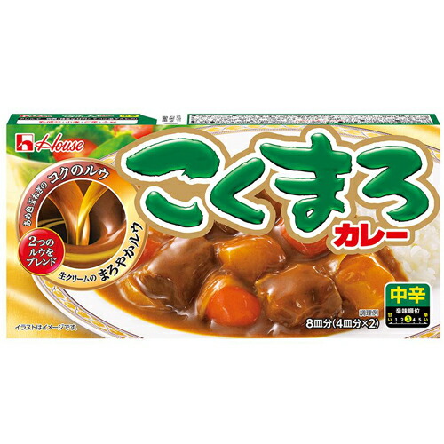 ハウス食品　こくまろカレー　中辛　１４０ｇ　10×6個　合計60個