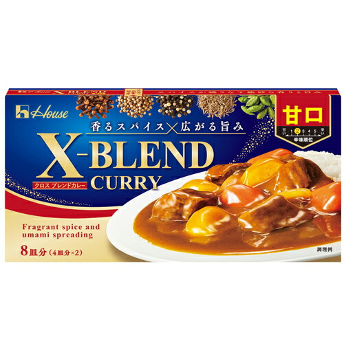 ハウス食品　クロスブレンドカレー　甘口　１４０ｇ　10×6個　合計60個